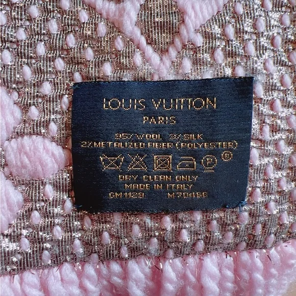 Louis Vuitton Logomania Scarf Pink - Picture 5 of 5